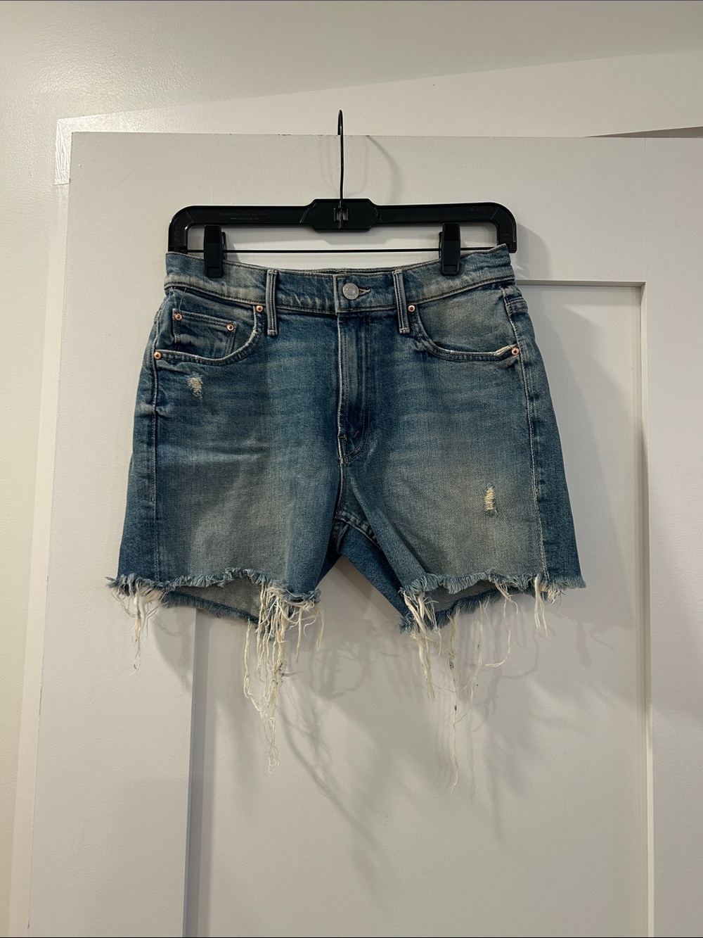 Mother “The Sinner” Short Fray Denim Cutoff Shorts, Size 24